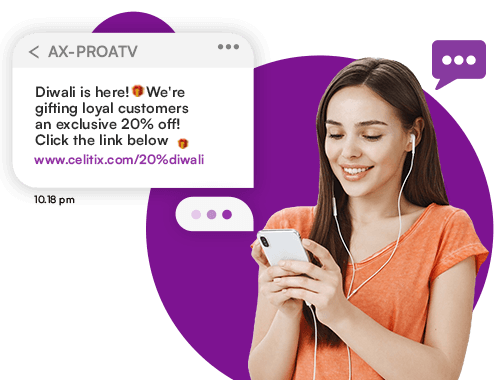 Celitix SMS marketing platform for India SMS marketing platform India dashboard showing a scheduled bulk campaign and live delivery counts