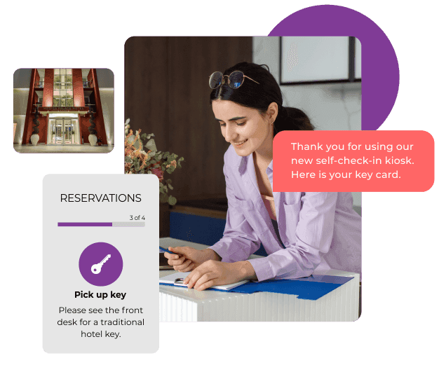 Promotions and loyalty for returning guests Post-stay thank-you and loyalty offer sent to a past guest on WhatsApp